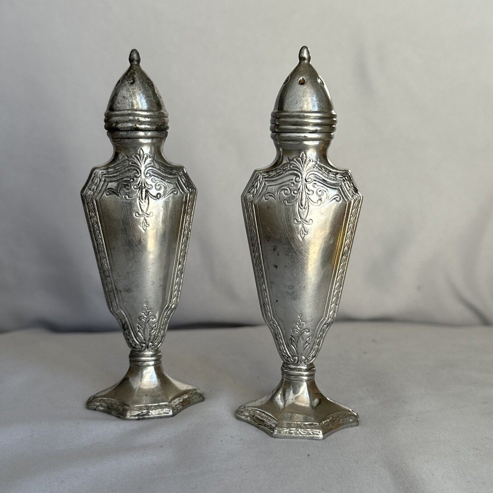 1927 Art Deco Salt and Pepper Shakers - Weidlich Bros 3112 Antique Vintage USA
